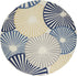 4' X 6' Blue and Ivory Geometric Power Loom Area Rug